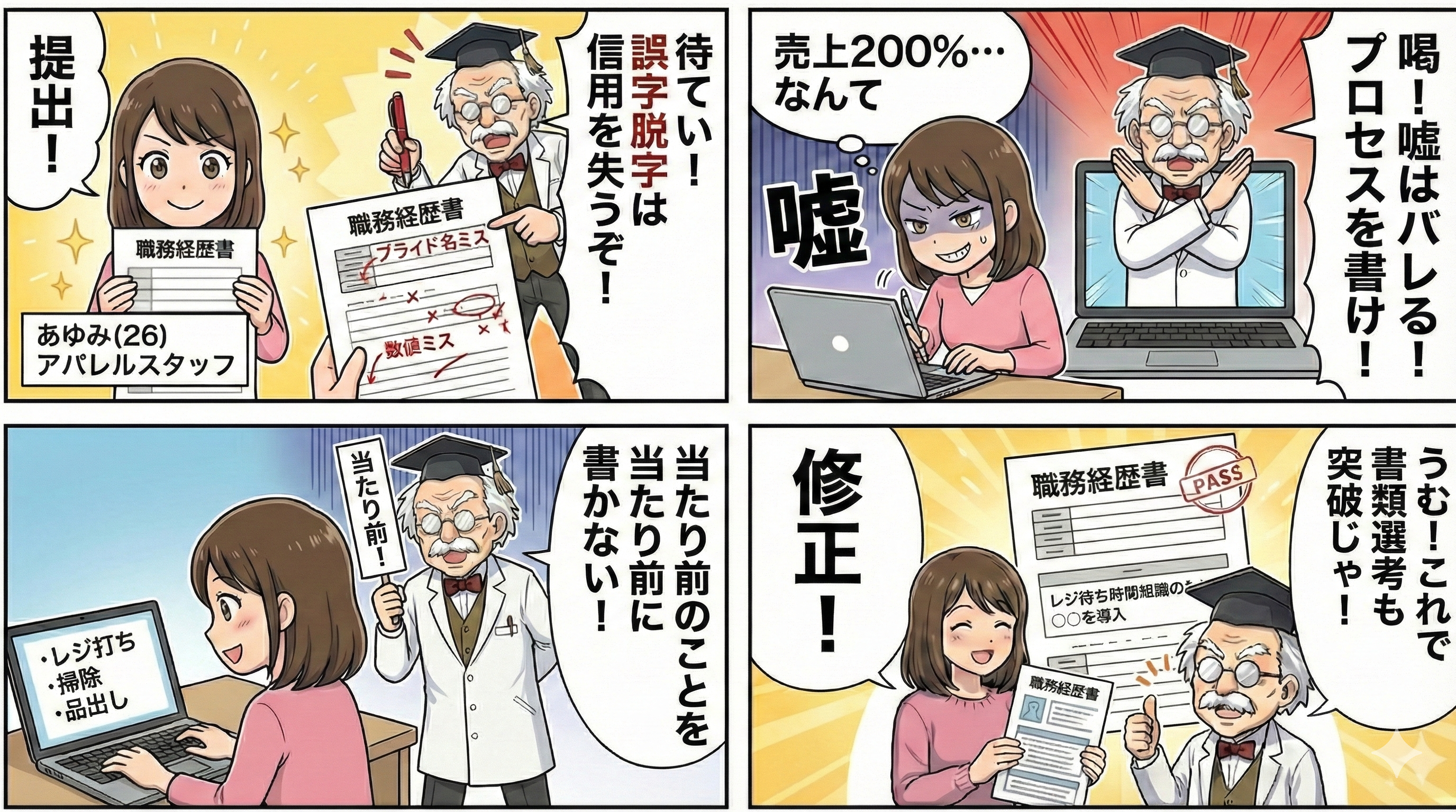 アパレルの職務経歴書の書き方とは？販売員・店長経験者向けの例文を紹介