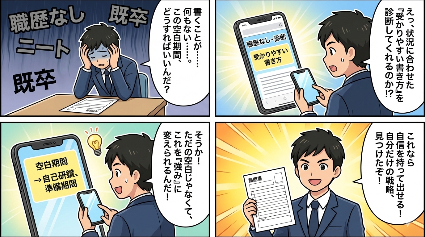 履歴書に書ける職歴なし…ニートやバイトが受かる空白期間の言い換え術