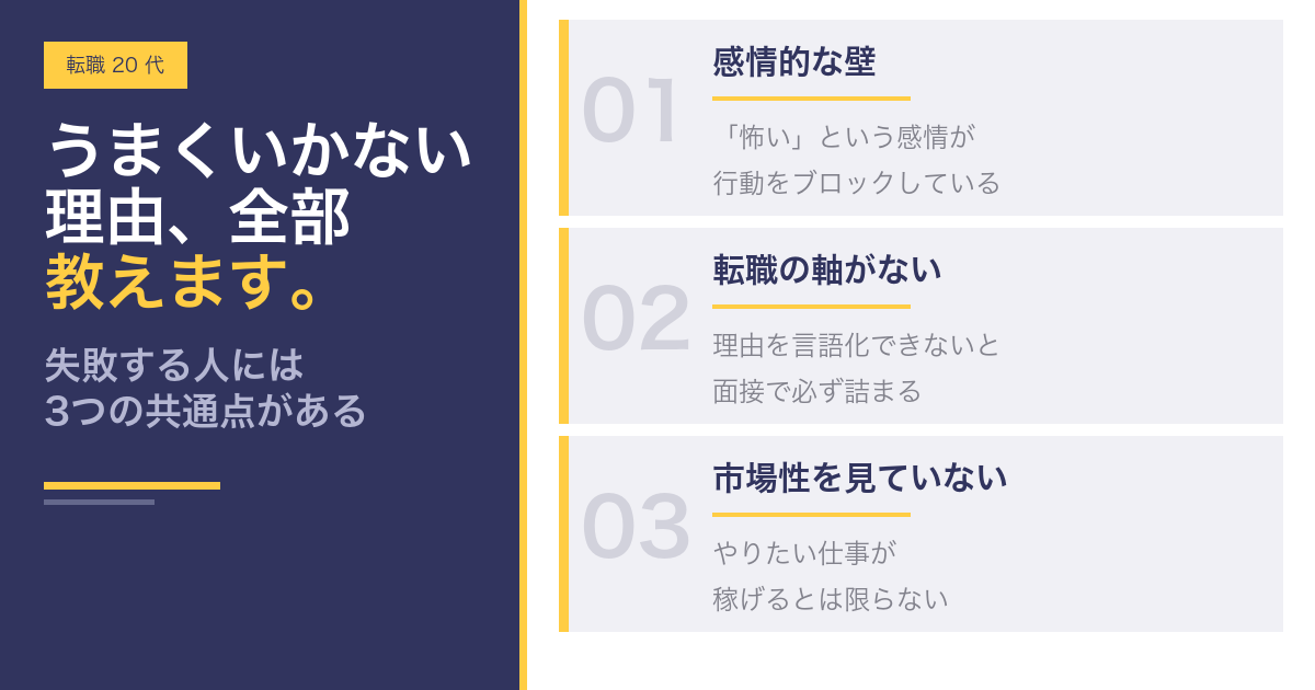 なぜ20代の転職は「感情的に」うまくいかないのか