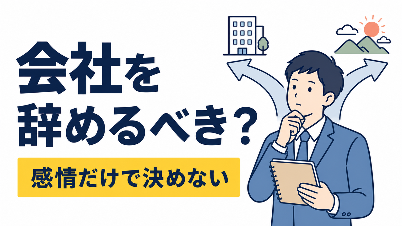 今の会社を辞めるべき？転職したほうがいい人の特徴を解説