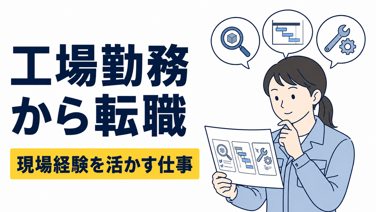 工場勤務から転職したい人におすすめの仕事｜経験を活かせる職種も紹介