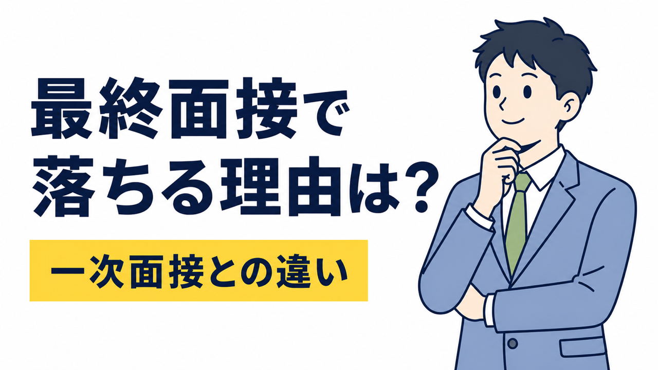 最終面接で落ちる人の特徴とは？一次面接との違いを解説