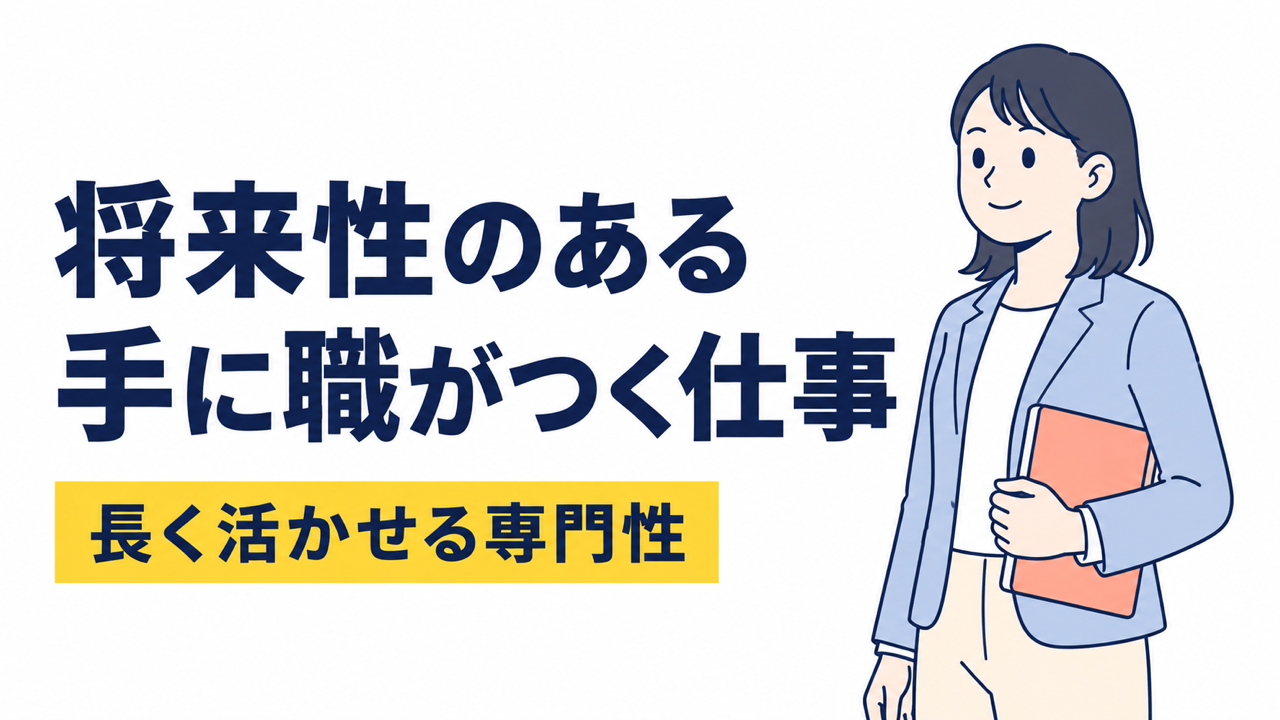 手に職がつく仕事とは？将来性のある職種を転職目線で紹介