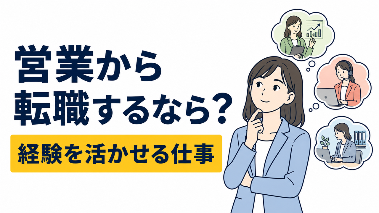 営業から転職しやすい職種とは？経験を活かせる仕事を紹介