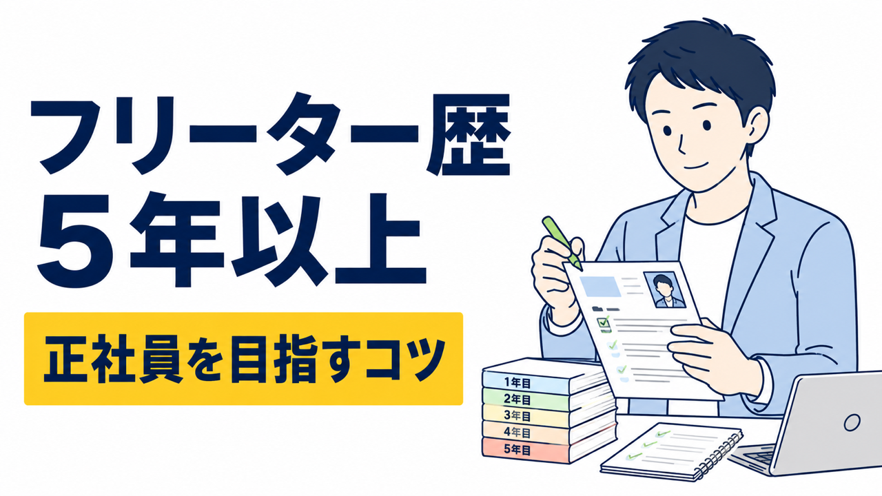 フリーター歴5年以上でも正社員になれる？転職成功のコツを解説