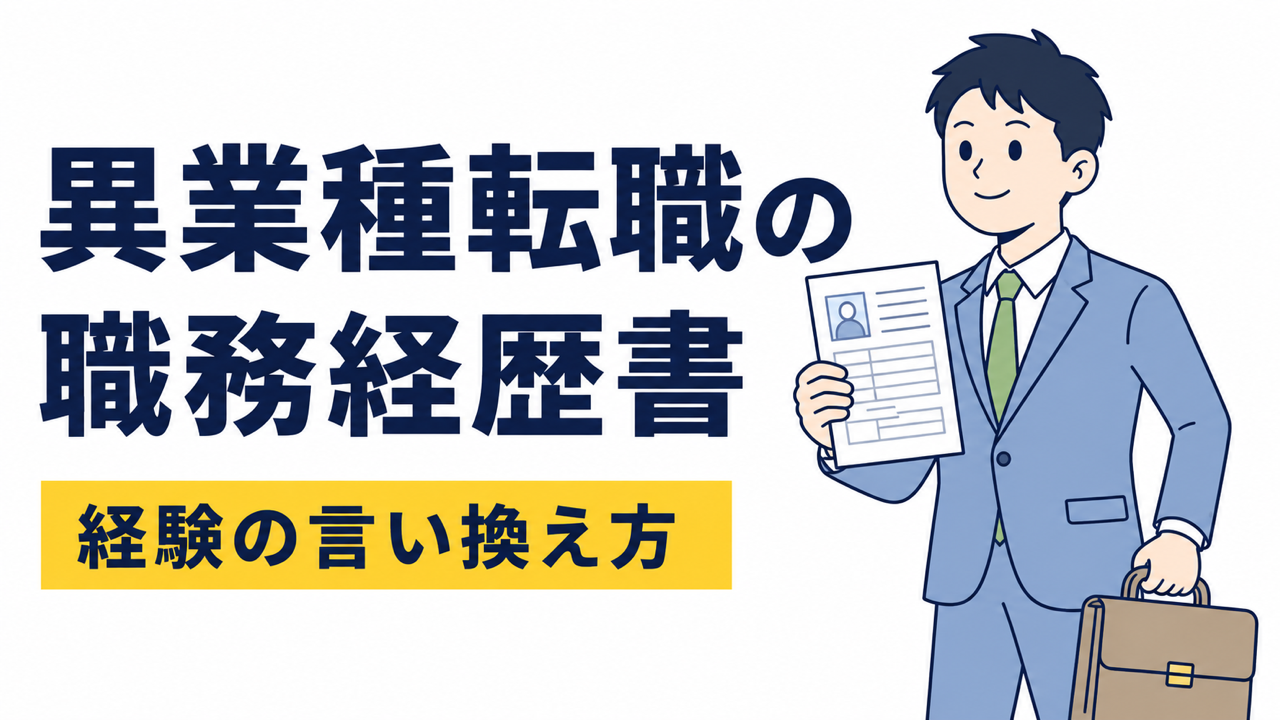 異業種転職の職務経歴書はどう書く？経験の言い換え方を解説