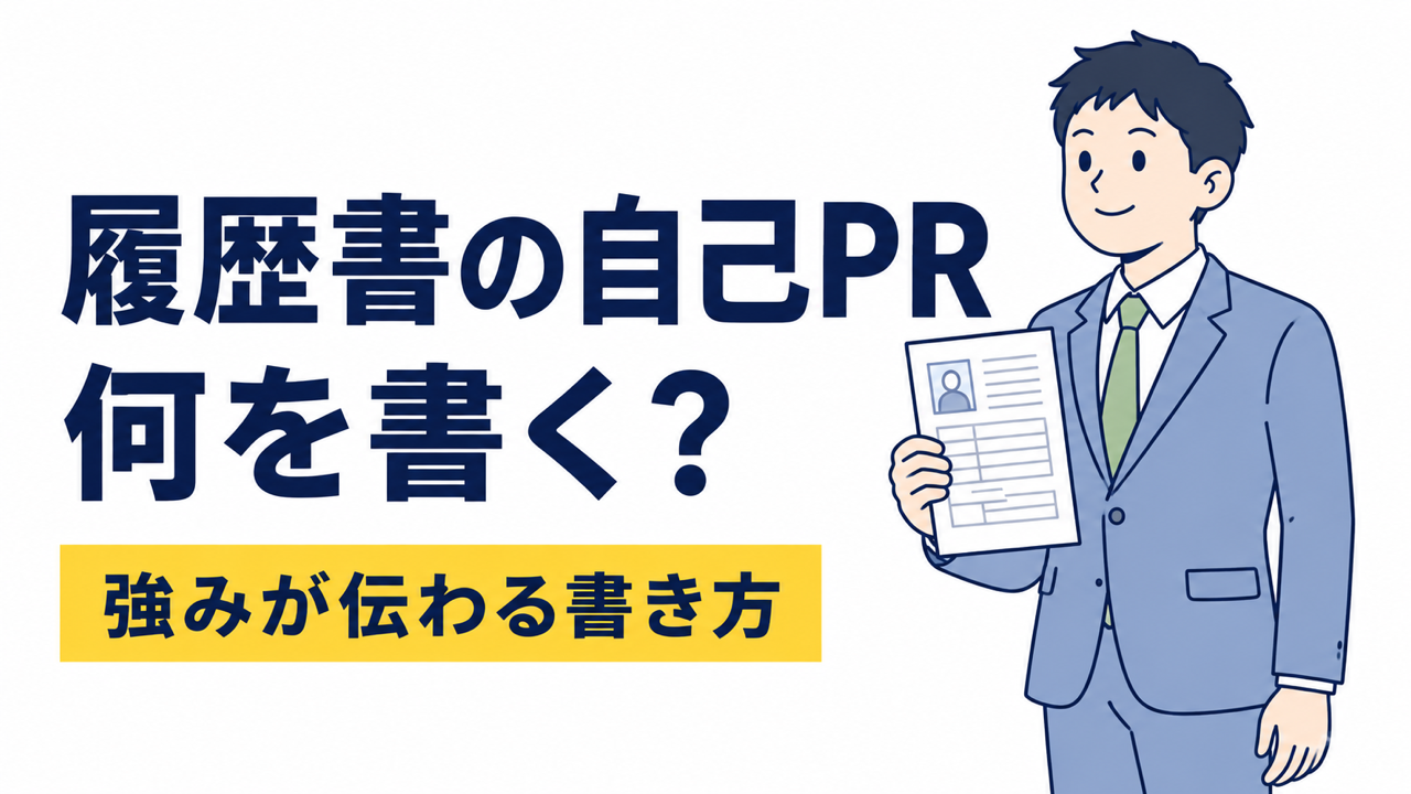 履歴書の自己PRは何を書く？転職者向け例文付きで解説